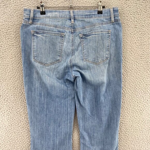 LOFT Jeans Womens 29 8 Blue Flare Light Wash Denim Button Fly Stretch Everyday - Picture 4 of 11